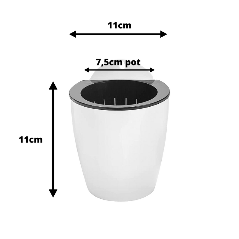 Vertical garden plant pot - White - Small - 7.5cm pot - 3 pcs.